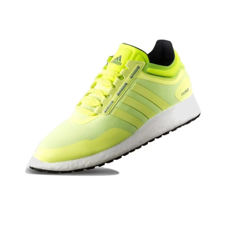 Adidas Rocket Boost Running Shoes Women's Low-Top Neon Yellow-1