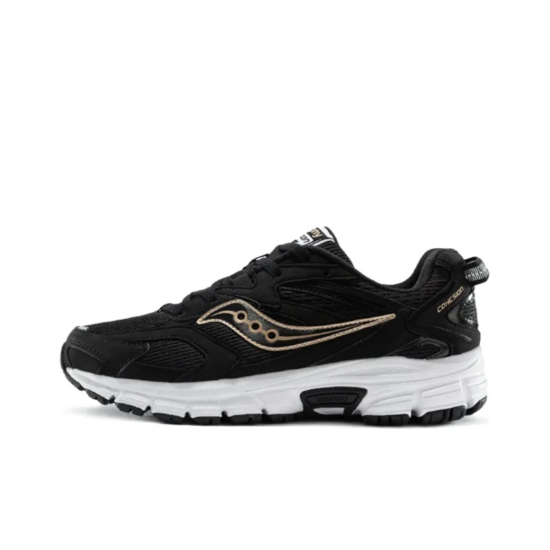Saucony Cohesion 9 Classic Cushioning Anti Slip Wear Resistant Breathability Low Top Running Shoes Women's Black-0