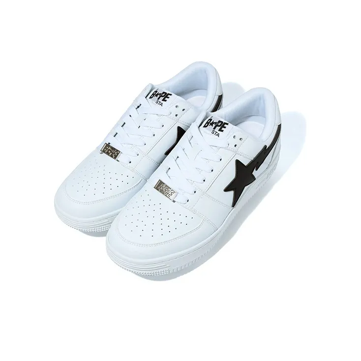 BAPE A BATHING APE Bape Sta Low M1 White Black-2