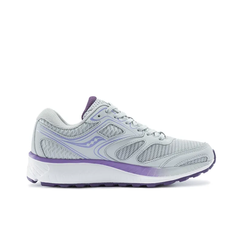 Saucony Cohesion 12 Lightweight Low-Top Running Shoes Women's Gray Purple-1