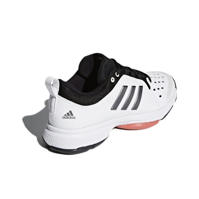 Adidas Barricade Classic Bounce Durable Cushioning Low Top Tennis Shoes Men's White Black-3