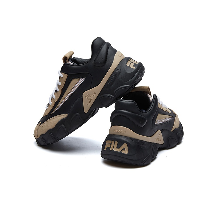 fila trainers black and gold
