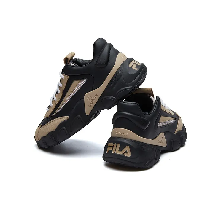 FILA Lanvin X FILA Low Top Running Shoes Black/Yellow-2