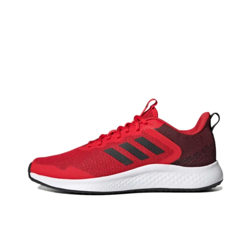 Adidas Fluidstreet Breathable Low-Top Running Shoes Unisex Red Black White-0