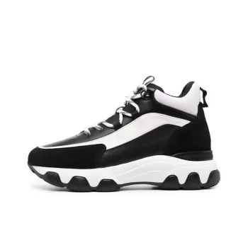 HOGAN Hyperactive Cushioning Anti-Slip And Wear-Resistant High-Top Running Shoes Women's Black White
