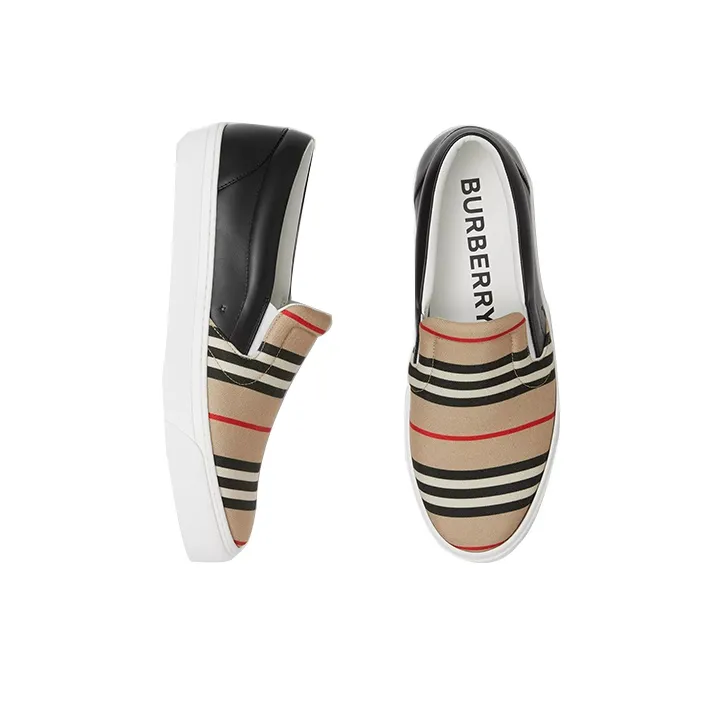 Burberry Vintage Stylish Skateboarding Shoes Men's Archive Beige-3
