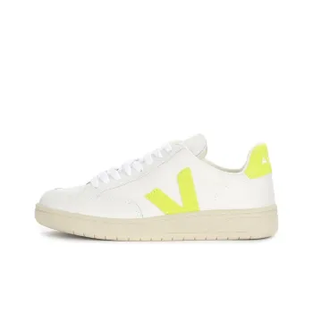 VEJA V 12 Leather 'Extra White Neon Green'