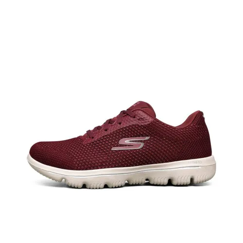 Skechers Go Walk Evolution Ultra Running Shoes Women's Low-Top Burgundy