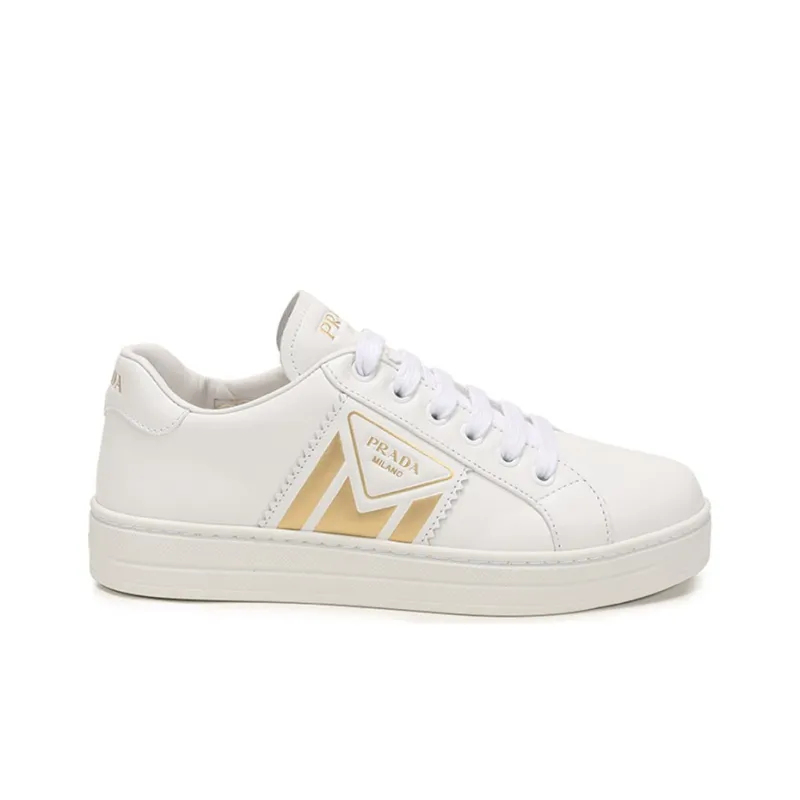 PRADA Low Top Skateboard Shoes Women's White-1