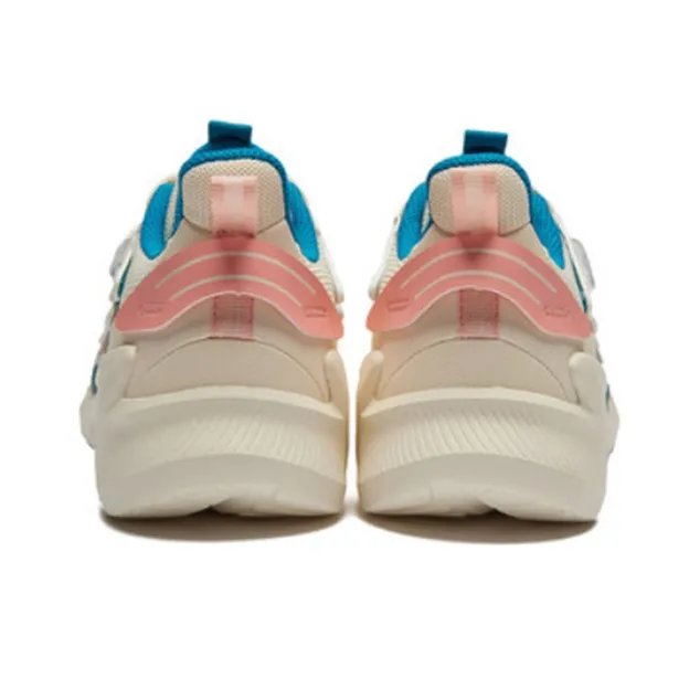 361° Abrasion Resistant Lightweight Cushioning Low Top Running Shoes Women's Beige Cyan-3