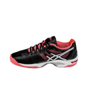 Asics Gel-Solution Speed 3 Anti-Slip And Wear-Resistant Breathable Low-Top Running Shoes Women's Black Red
