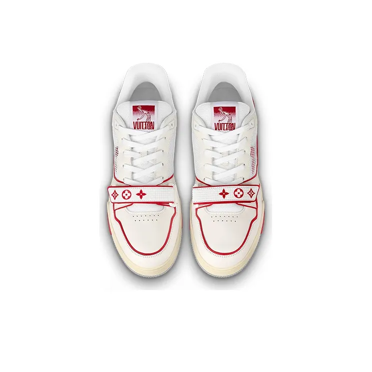 LOUIS VUITTON Lv Trainers 'Red Mesh'-3