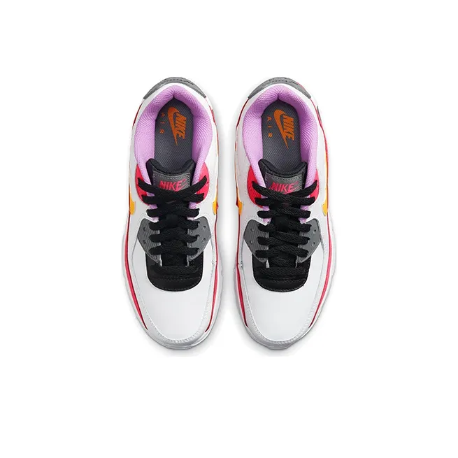 Nike Air Max 90 GS 'White Hyper Pink Orange'-2