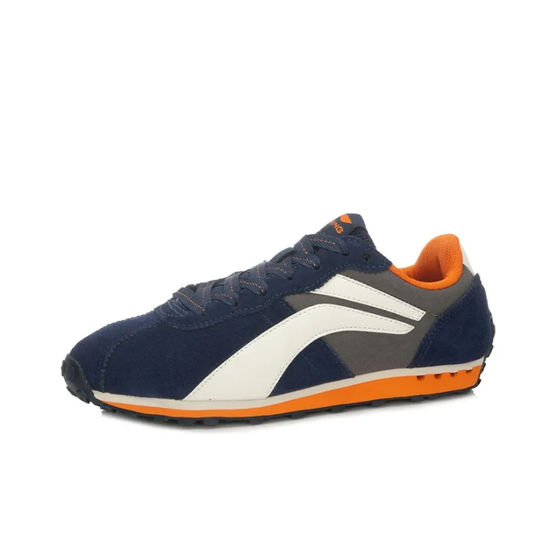 LiNing 3KM Ⅱ LTR Non-slip Wear-resistant Shock Absorption Low-Top Running Shoes Men's Blue Brown White-1