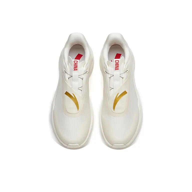 Anta Cushioning Anti Slip And Wear Resistant Low Top Running Shoes Men's White-3