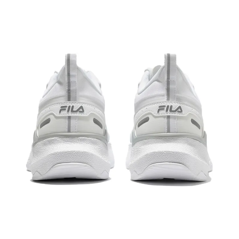 FILA Neuron 5 Cushioning Anti Slip And Wear Resistant Coverage Low Top Running Shoes Unisex White Gray Korean Style-8