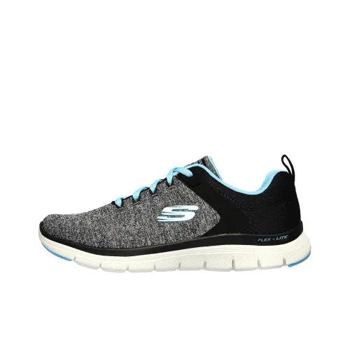 Skechers Flex Appeal 4.0 Running Shoes Women's Low-Top Gray/Black/Blue