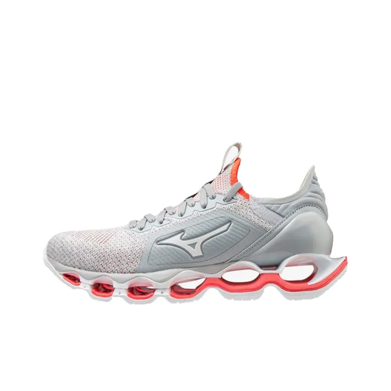 Mizuno Prophecy X Knit Cushioned Slip-Resistant Low-Top Running Shoes Women's White Red-0