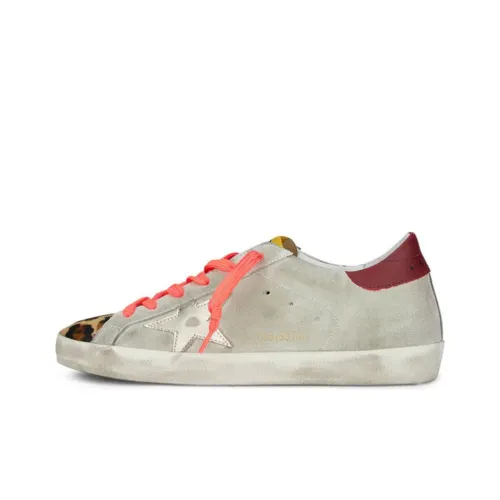 Golden Goose Super-Star Skateboard Shoes Women's Low-Top Beige/Leopard