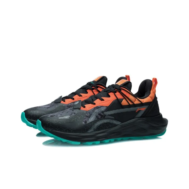 LiNing Cloud Shield PLUS Rebound Low-Top Running Shoes Men's Black Orange-2