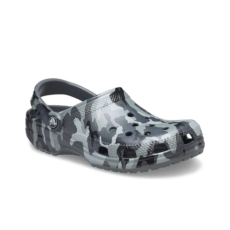 Crocs Beach Sandals Gray Camouflage Unisex-2