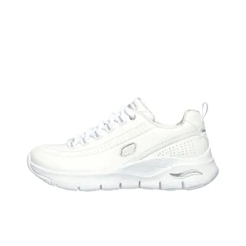 Skechers Arch Fit Anti Slip Wear Resistant Low Top Running Shoes Women's White