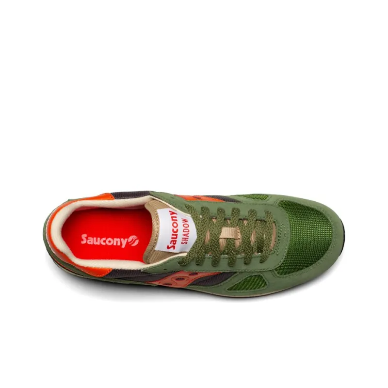 Saucony Shadow Original Running Shoes Men Low-Top Green/Orange/White-3