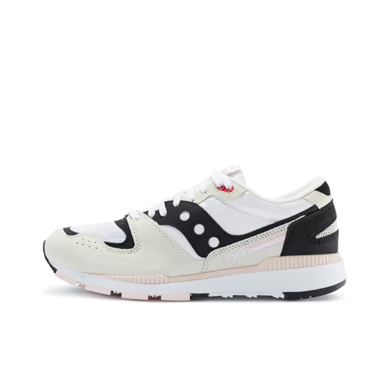 Saucony Running Shoes Men Low Top Beige/White/Black-0