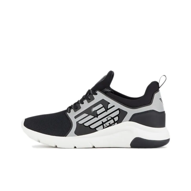 EMPORIO ARMANI Low Top Casual Shoes Unisex Black White-0