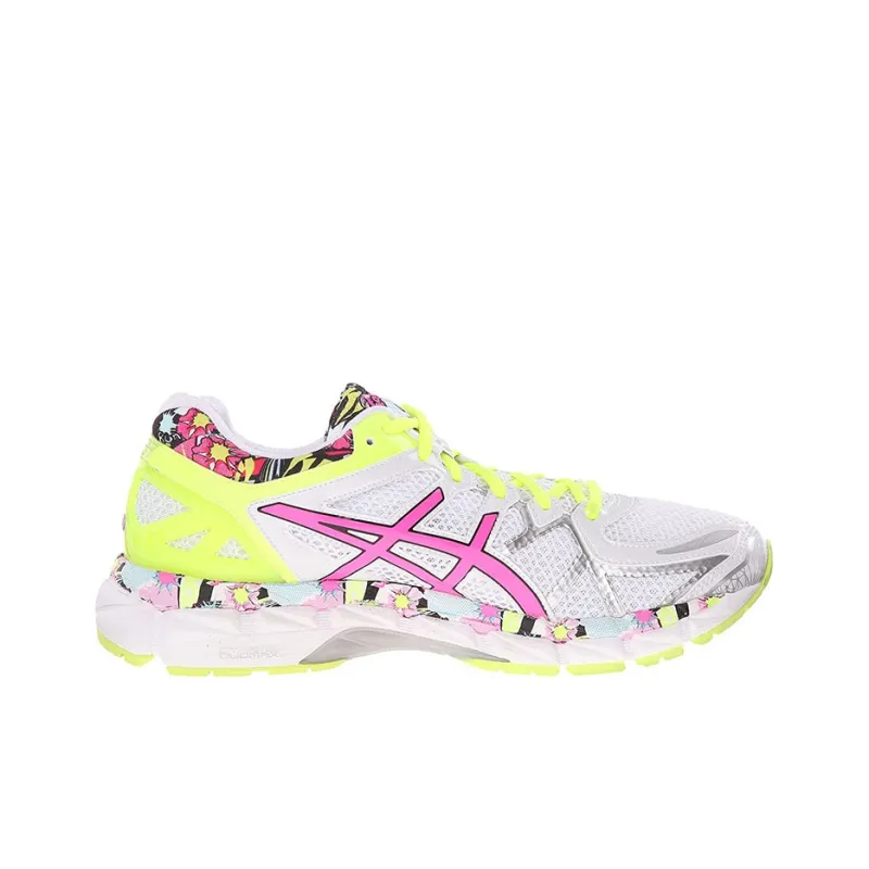 Asics Gel-Kayano 21 Wear-Resistant Low-Top Running Shoes Women's White Yellow-1