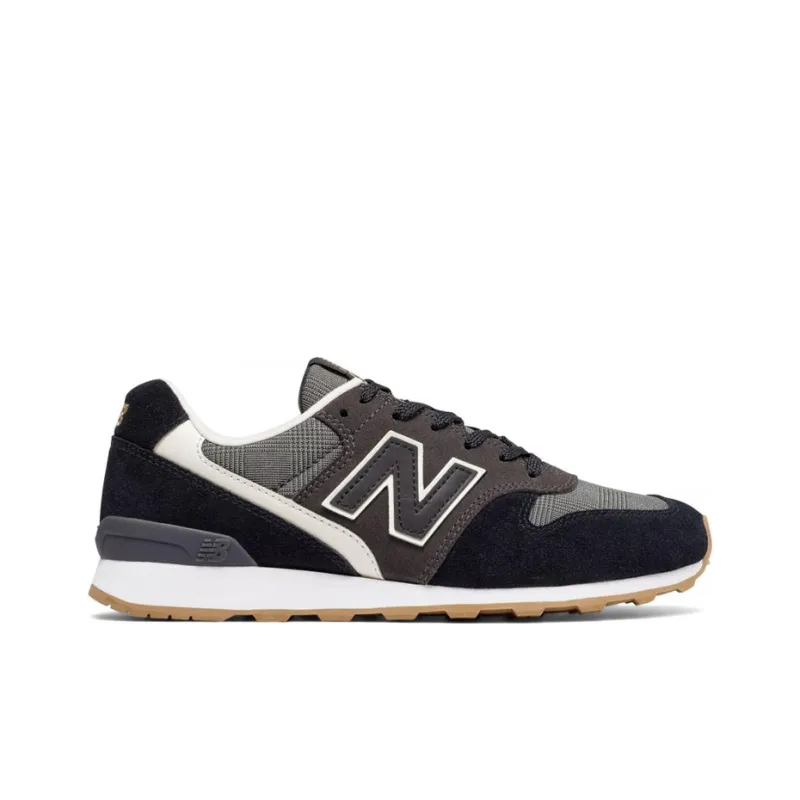 New Balance NB 696 Glen Check Plaid Breathable Cushioning Low-Top Running Shoes Women's Black Coffee-1