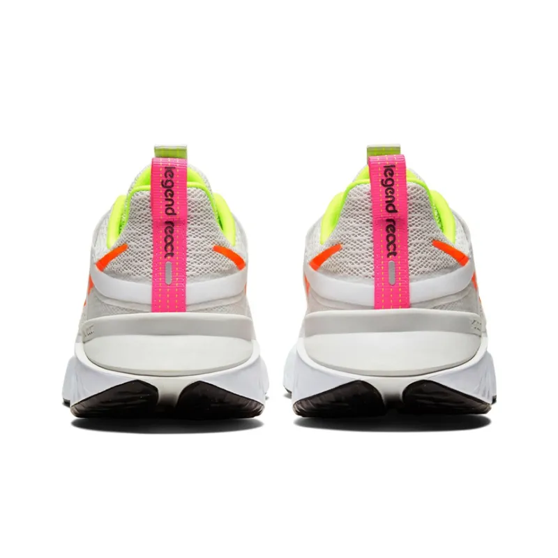 Nike Legend React 2 Cushioned Slip Resistant Abrasion Resistant Breathable Low Top Running Shoes Women's Beige Orange-4