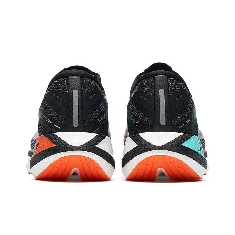 XTEP 260 1.0 Cushioned Anti Slip Wear Resistant Breathable Lightweight Low Top Running Shoes Men's Black Green Orange-4