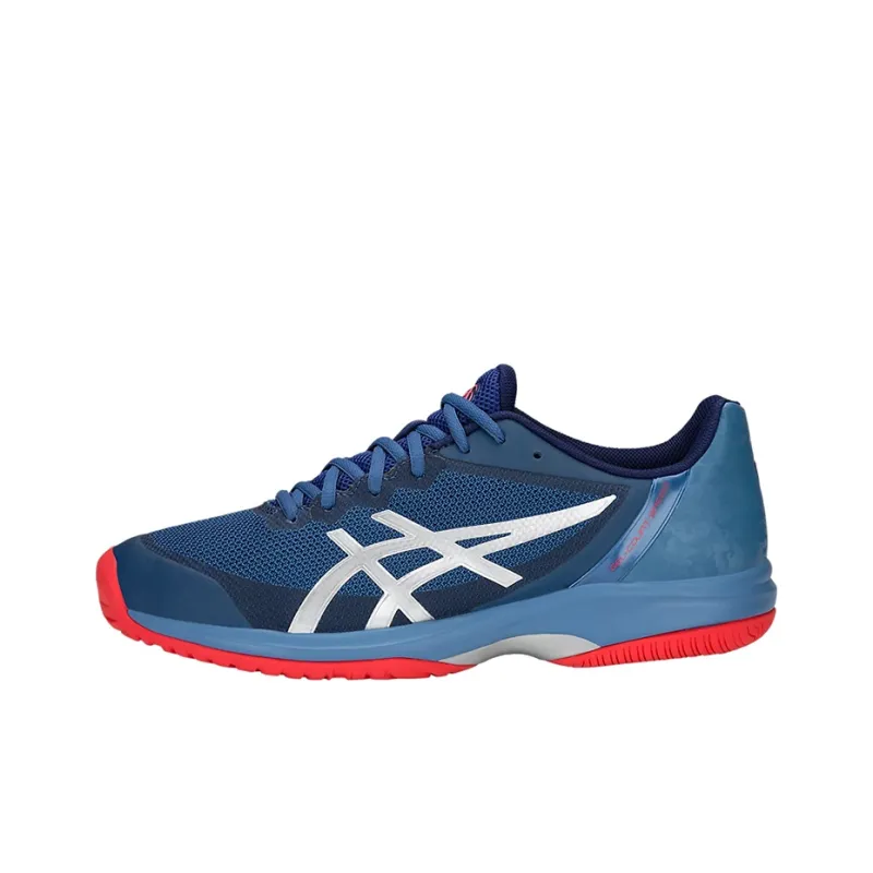 Asics Gel-Court Speed Wear-Resistant Cushioning Slip-Resistant Low-Top Running Shoes Men's Blue White Red-0