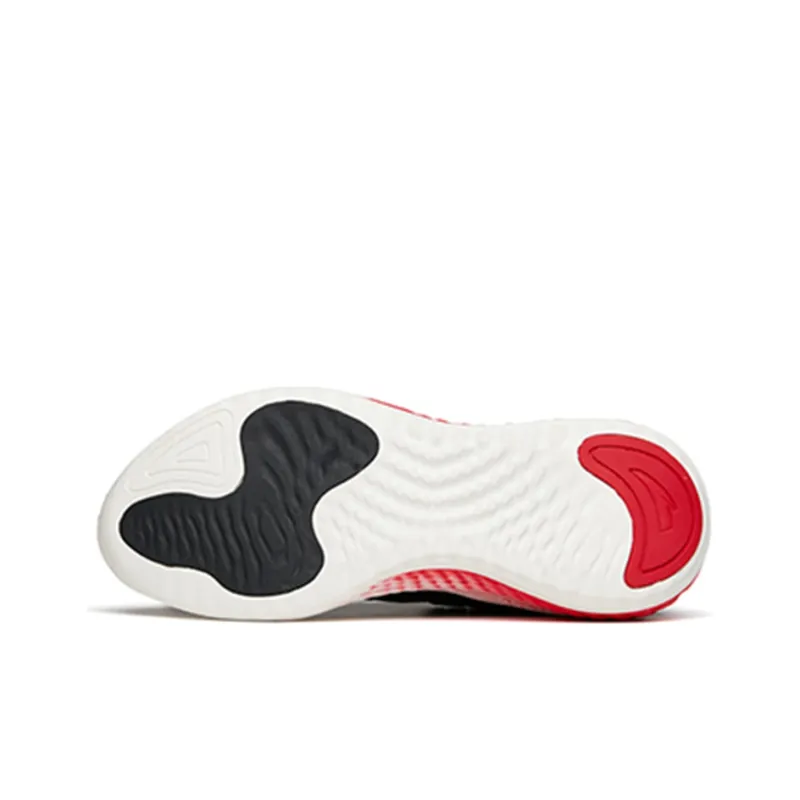 Anta Running Collection Cushioned Anti Slip Wear Resistant Breathable Lightweight Low Top Running Shoes Men's Black Red-5