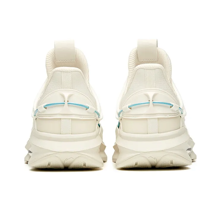 Anta Running Collection Anti Slip Wear Resistant Low Top Running Shoes Men's Ivory White-3