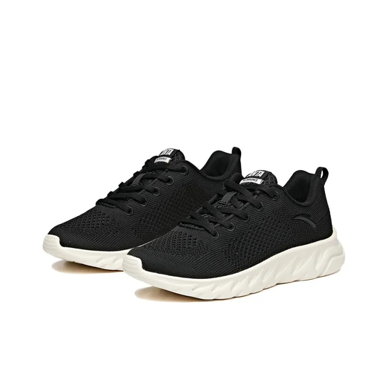 ANTA Running Shoes Women's Low-Top Black/Ivory White-1