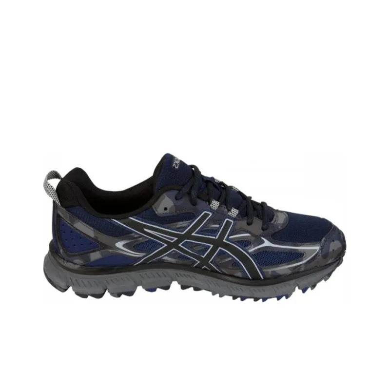 Asics Gel-Scram 3 Cushioned Slip-Resistant Low-Top Running Shoes Men's Black Blue Multicolor-1