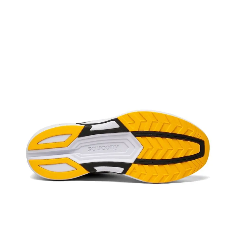 Saucony Axon 2 Cushioning, Slip Resistant, And Abrasion Resistant Low Top Running Shoes Men's White Black Standard M-4
