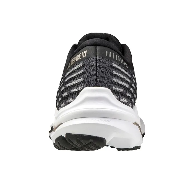 Mizuno Wave Inspire 17 Running Shoes Women's Low-Top Black/White-3