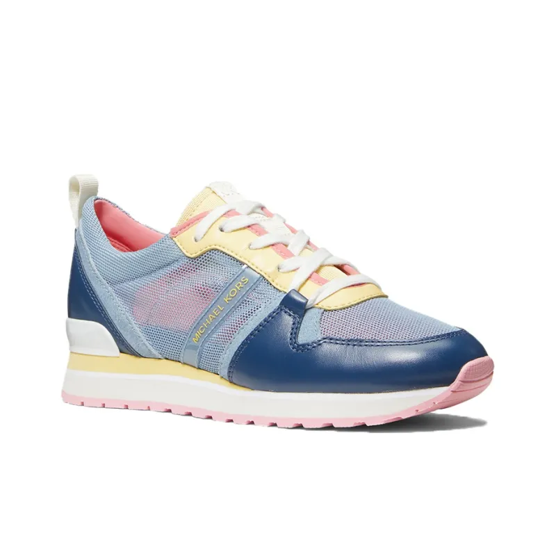 MICHAEL KORS Dash Cushioned Wear-Resistant Breathable Lightweight Low-Top Casual Shoes Women's Blue Yellow-1