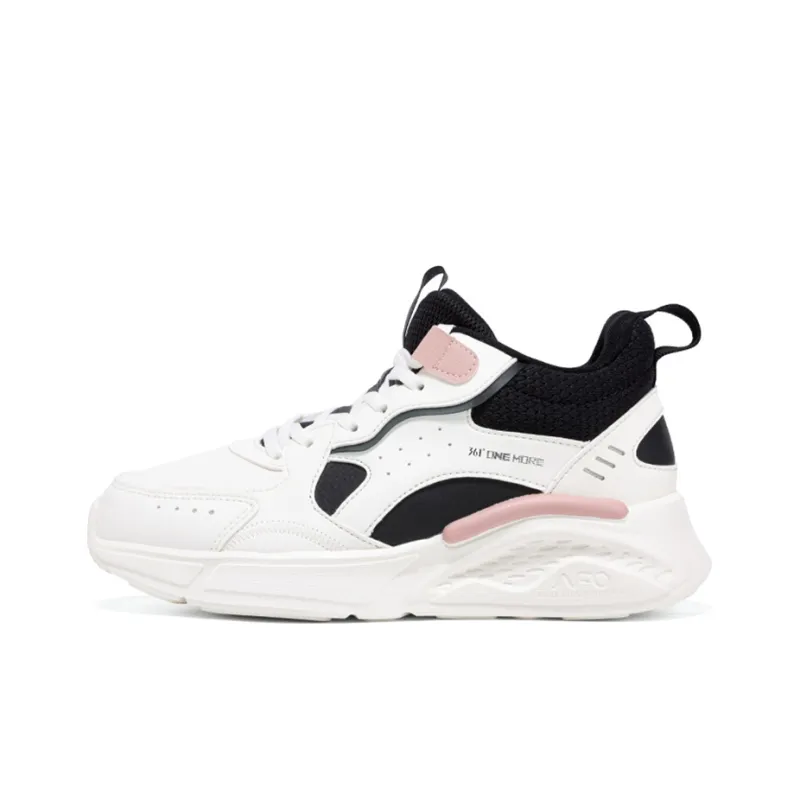 361° Casual Shoes Women's High Top Feather White/Obsidian Black-0