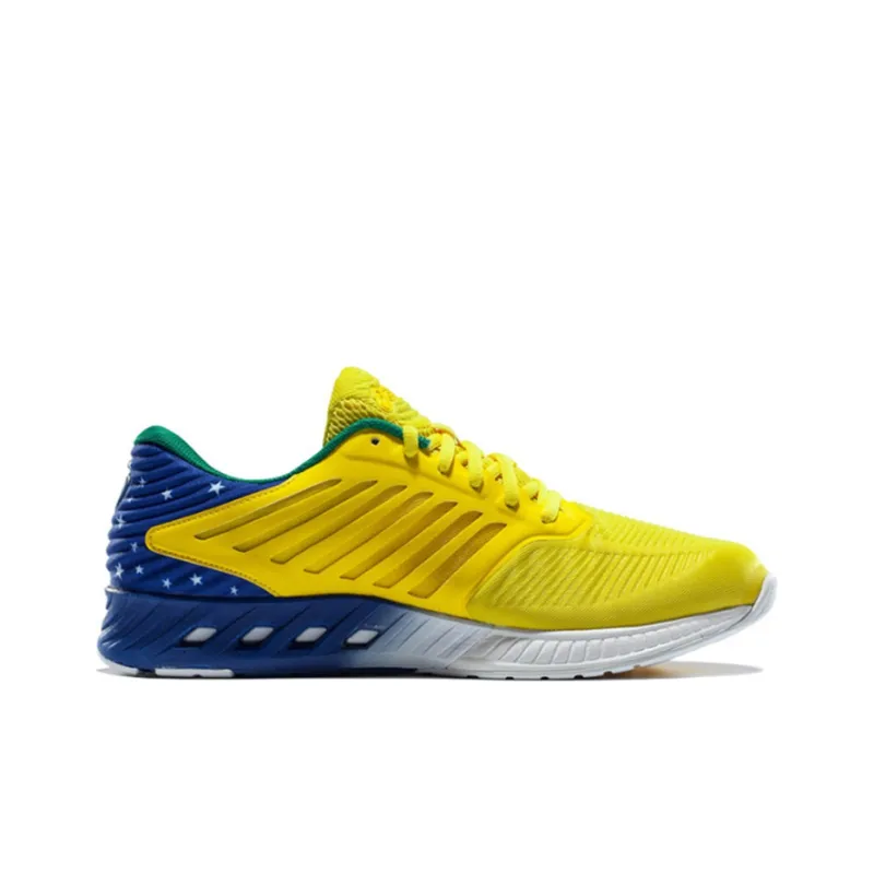 Asics Fuze Breathable Low-Top Running Shoes Unisex Yellow Blue/Green Multicolor-1
