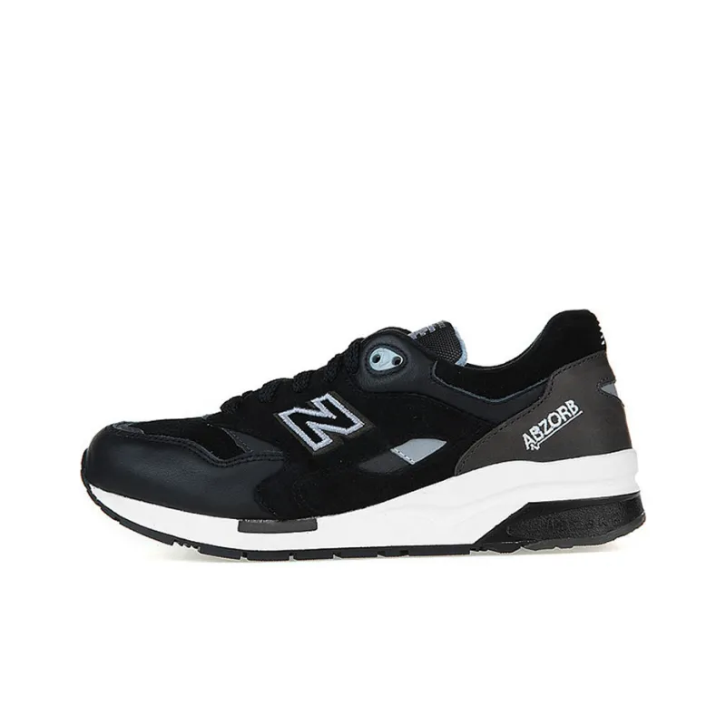 New Balance NB 1600 Cushioning Breathable Low-Top Casual Running Shoes Unisex Gray Black-0