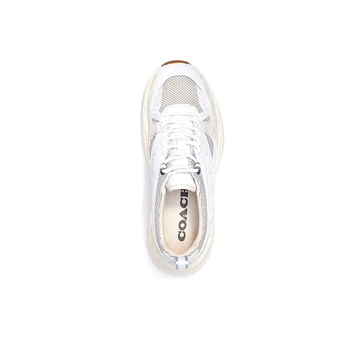 COACH Tech Cushioned Slip Resistant Low Top Casual Shoes Men's Fluorescent White-4
