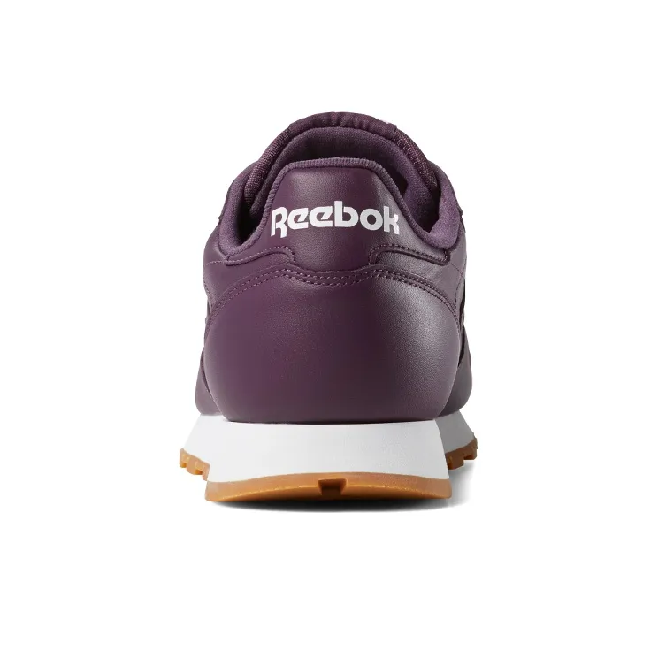 Reebok Classic Leather Running Shoes Men Low Top Grape Purple-3