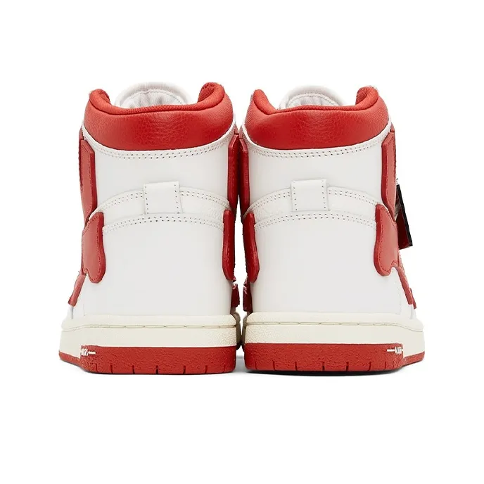 AMIRI Skel Panelled High Top White Red-4