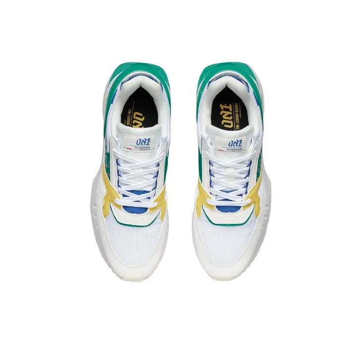 LiNing 001 Lightweight Low Top Running Shoes Men's White Yellow-3