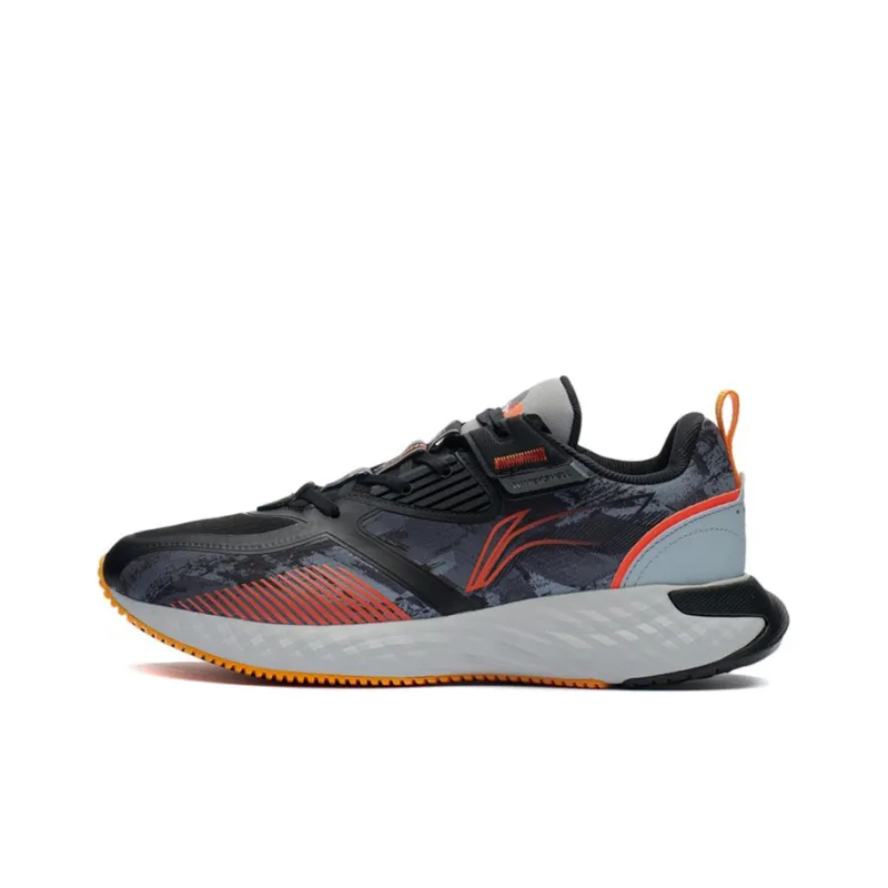 LiNing Cloud Shield Protective Cloud Non slip Wear resistant Shock Absorption Low Top Running Shoes Space Gray-0