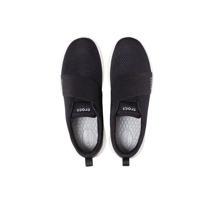 Crocs LiteRide Modform Slip-On Lightweight Breathable Cushioning Low-Top Running Shoes Unisex Black White-4